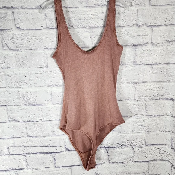 SKIMS COTTON RIB BODYSUIT/ ROSE CLAY/ NWT - Picture 15 of 16